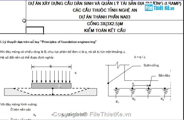 Bản vẽ cống hộp,tính độ cao,mẫu cống hộp