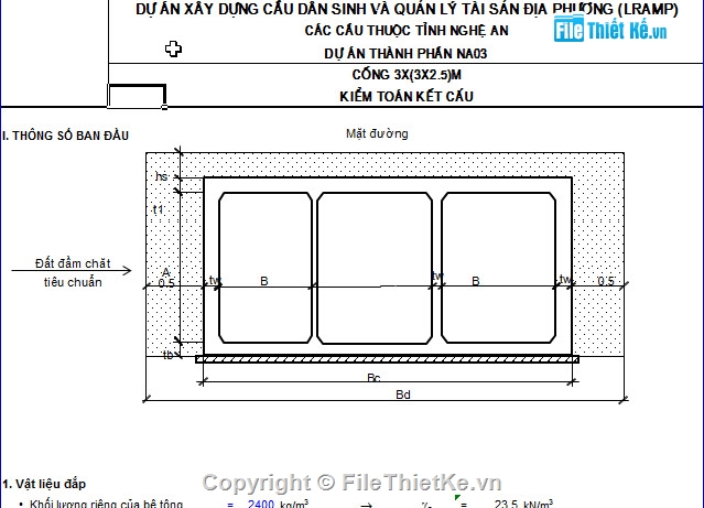 Bản vẽ cống hộp,tính độ cao,mẫu cống hộp