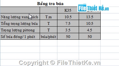 cọc,máy đóng cọc,bảng tính cọc