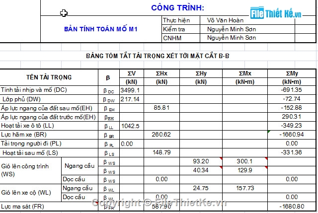 tính mố,chữ U,cọc khoan nhồi