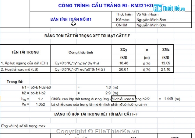 tính mố,chữ U,cọc khoan nhồi