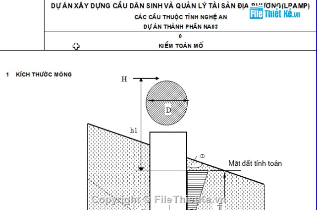 cọc Shinso,tính mố,Móng cọc Shinso