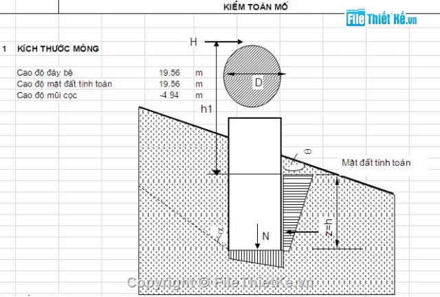 cọc Shinso,bảng tính mố,bảng tính mố nhẹ,mố chân dê