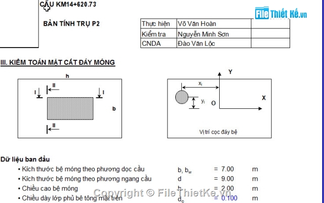 tính trụ cầu,trụ,cọc khoan nhồi