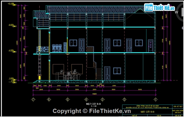 biệt thự 2 tầng,nhà ở gia đình 2 tầng,biệt thự 2 tầng 9x19.8m,Filethietke biệt thự 2 tầng,Cad biệt thự 2 tầng,BV biệt thự 2 tầng 9x19.8m