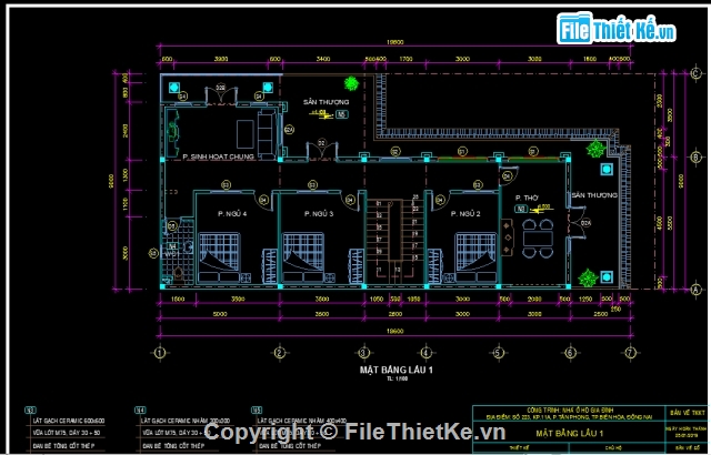 biệt thự 2 tầng,nhà ở gia đình 2 tầng,biệt thự 2 tầng 9x19.8m,Filethietke biệt thự 2 tầng,Cad biệt thự 2 tầng,BV biệt thự 2 tầng 9x19.8m