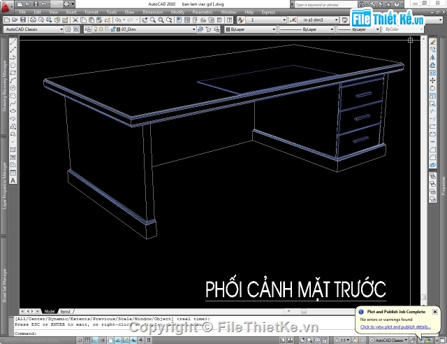 bàn làm việc,bàn giám đốc,bản vẽ bàn ghế