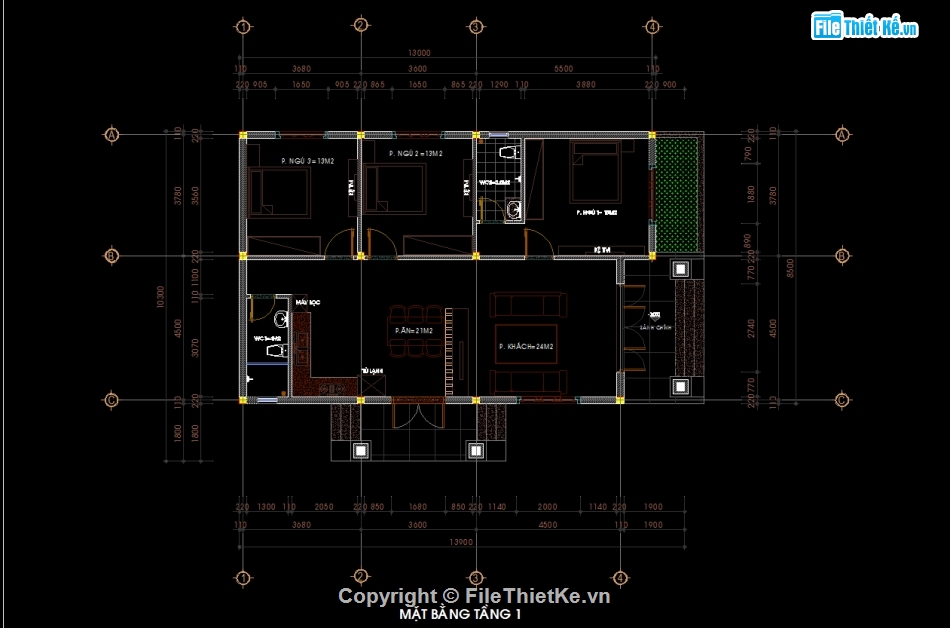 biệt thự 1 tầng mái nhật,Biệt thự 1 tầng 10.3x13.9m,File cad Biệt thự 1 tầng,Autocad Biệt thự 1 tầng,Biệt thự 1 tầng file autocad,Bản vẽ biệt thự 1 tầng