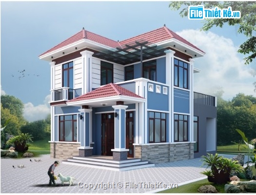 biệt thự 2 tầng,file cad biệt thự 2 tầng,cad biệt thự 2 tầng,Bản vẽ autocad biệt thự 2 tầng