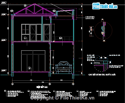 Biệt thự 2 tầng 8x13m,Bản vẽ biệt thự 2 tầng,Autocad biệt thự 2 tầng,File autocad biệt thự 2 tầng