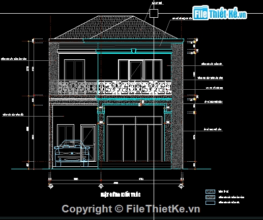 Biệt thự 2 tầng 8x13m,Bản vẽ biệt thự 2 tầng,Autocad biệt thự 2 tầng,File autocad biệt thự 2 tầng