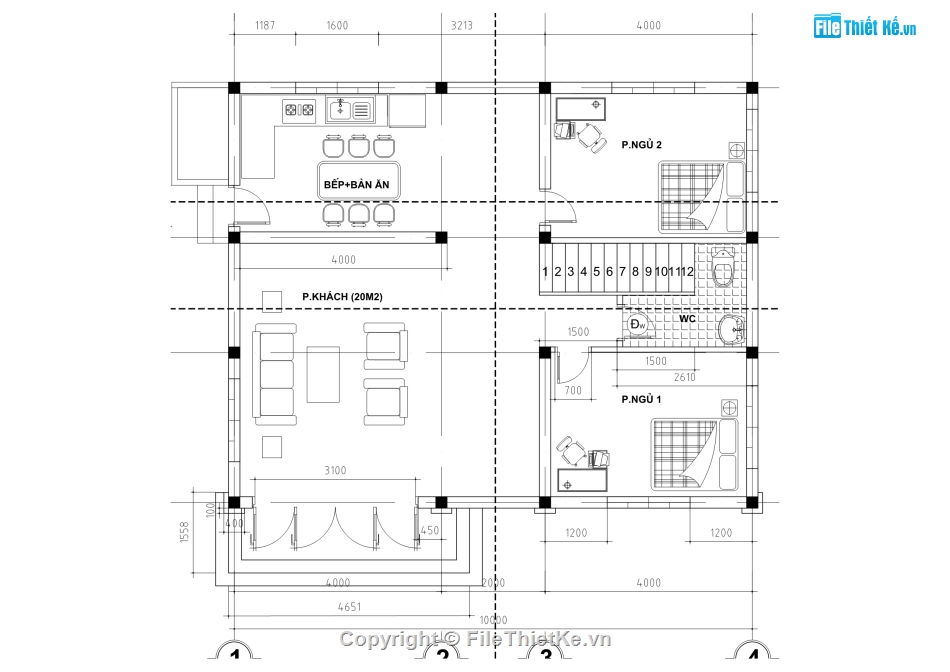 bản vẽ biệt thự 2 tầng,biệt thự 2 tầng,file cad biệt thự 2 tầng,Biệt thự 2 tầng 10x8m,file cad biệt thự 2 tầng đẹp