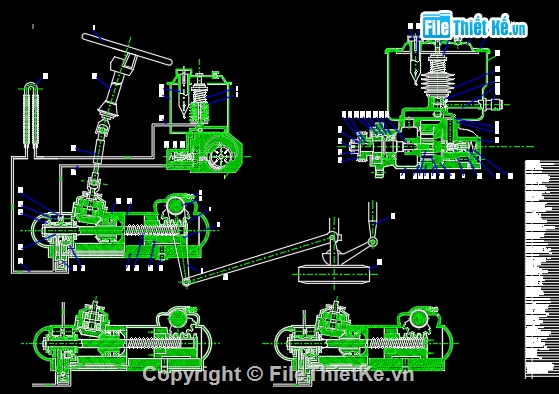 Bản vẽ autocad cơ khí động cơ xe Maz 500 Bản Vẽ Autocad Cơ Khí Động Cơ Xe Maz 500