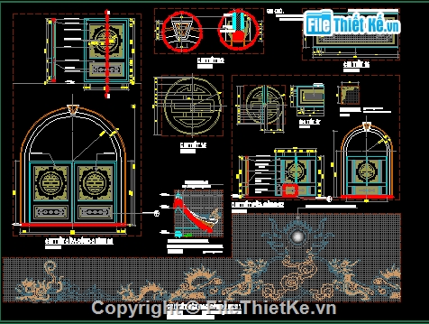 Bản vẽ,Bản vẽ autocad,tham khảo,đền thờ,cad cổng,cổng đền thờ