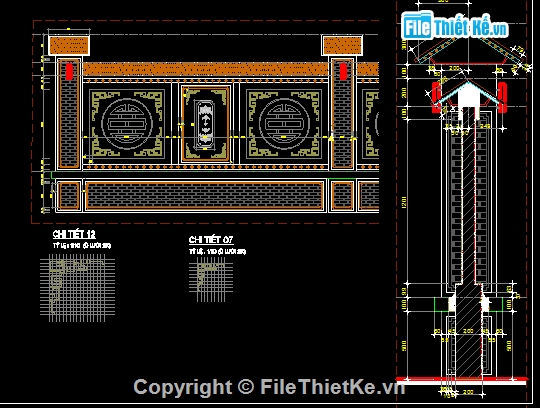 Bản vẽ,Bản vẽ autocad,tham khảo,đền thờ,cad cổng,cổng đền thờ