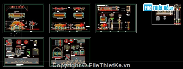 Bản vẽ,Bản vẽ autocad,tham khảo,đền thờ,cad cổng,cổng đền thờ