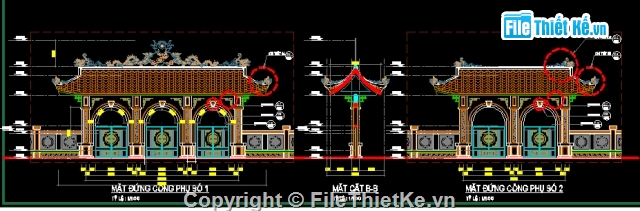 Bản vẽ,Bản vẽ autocad,tham khảo,đền thờ,cad cổng,cổng đền thờ