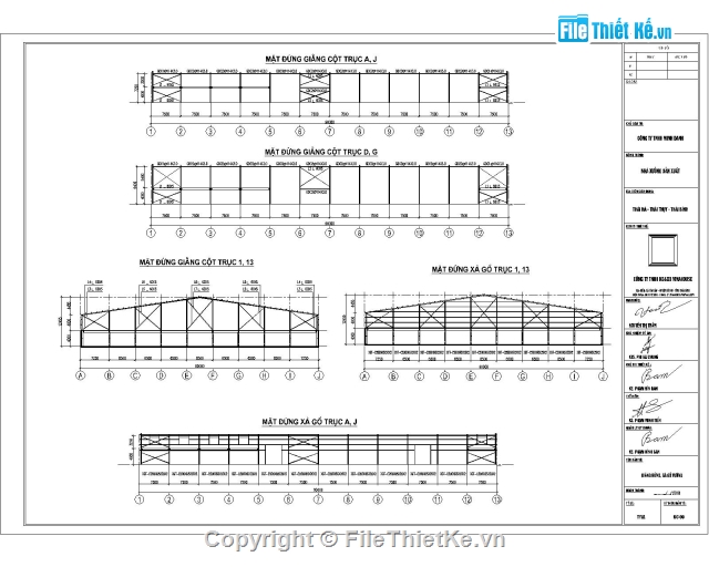 bản vẽ nhà xưởng,thiết kế nhà xưởng,khung zamil,Nhà xưởng 60x90m