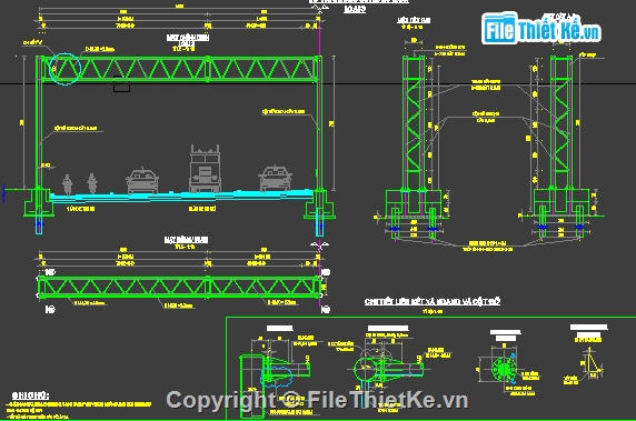 bản vẽ giá long môn,bản vẽ giao thông,file cad giá long môn,file cad biển báo,file cad đèn tín hiệu