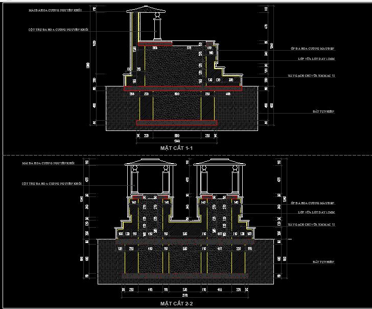 Bản vẽ Autocad Khu Mộ 13.3x33m full kiến trúc kết cấu. Bản Vẽ Autocad Khu Mộ 13.3X33M Full Kiến Trúc Kết Cấu.