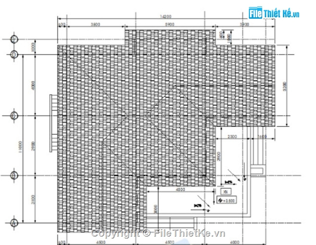 Bản vẽ kiến trúc biệt thự,Filethietke biệt thư 1 tầng,mẫu biệt thự,biệt thự mini,biệt thư 1 tầng,biệt thư 1 tầng 11x13m