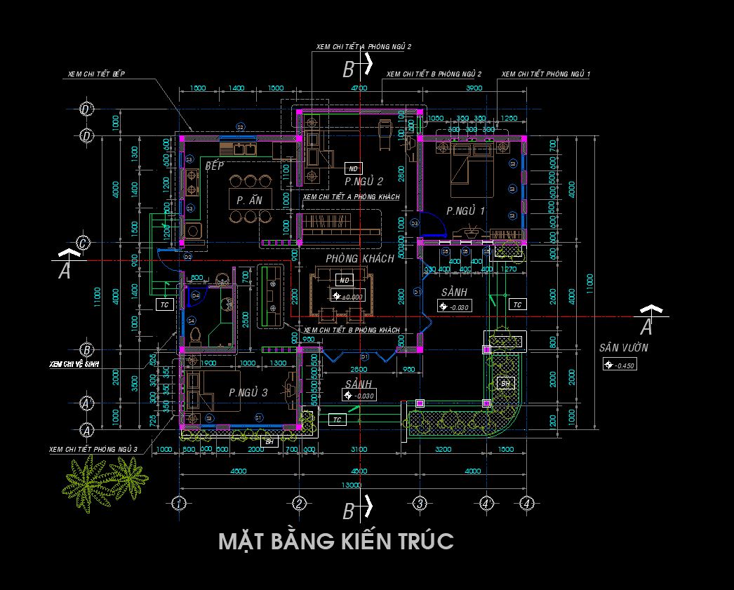 Bản vẽ kiến trúc biệt thự,Filethietke biệt thư 1 tầng,mẫu biệt thự,biệt thự mini,biệt thư 1 tầng,biệt thư 1 tầng 11x13m