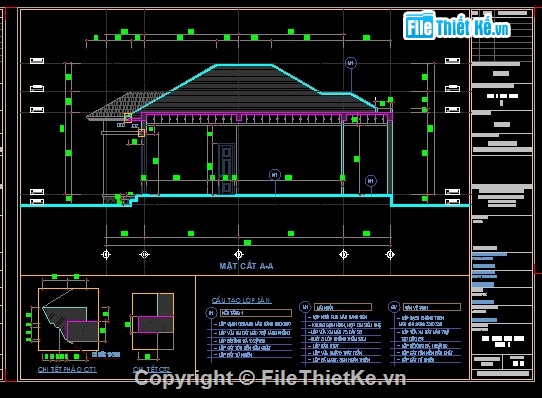 Biệt thự 1 tầng 13.74x8m,Bản vẽ biệt thự 1 tầng,File autocad biệt thự 1 tầng,Biệt thự 1 tầng file autocad,File cad biệt thự 1 tầng