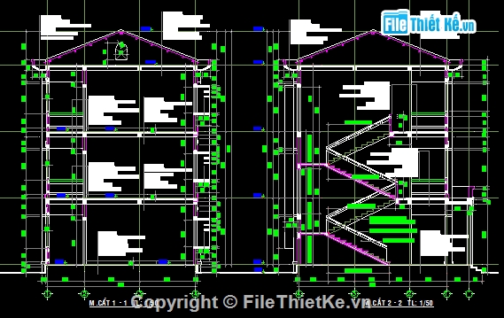 Bản vẽ,Bản vẽ autocad,kiến trúc 3 tầng,3 tầng,autocad,trường học 3 tầng