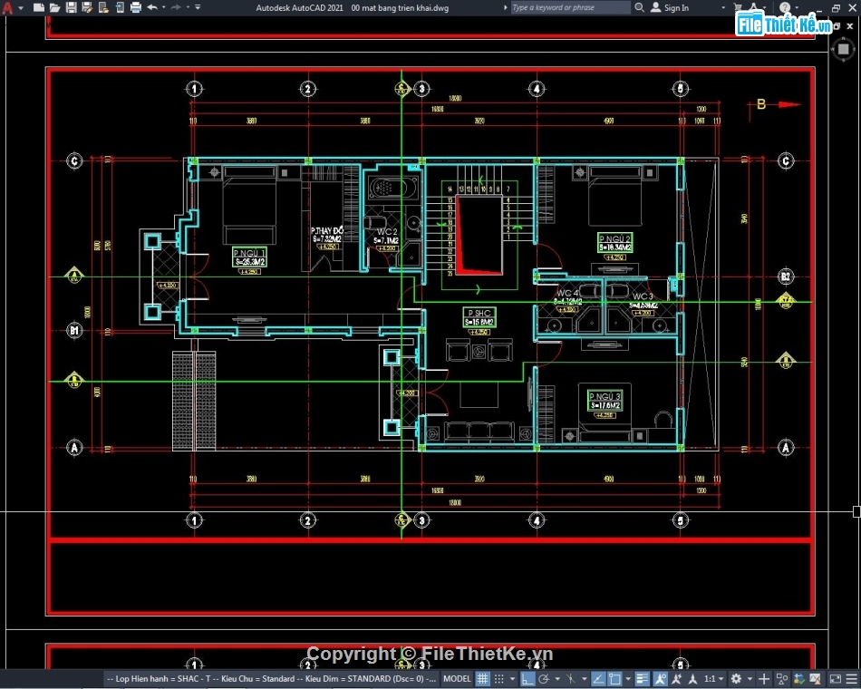 Nhà phố 3 tầng cad,Bản vẽ cad Nhà phố 3 tầng,Cad Nhà phố 3 tầng,File cad biệt thự 3 tầng,cad Nhà 3 tầng 10x18m,Nhà 3 tầng file cad