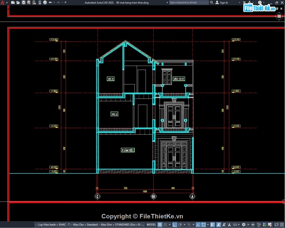 Nhà phố 3 tầng cad,Bản vẽ cad Nhà phố 3 tầng,Cad Nhà phố 3 tầng,File cad biệt thự 3 tầng,cad Nhà 3 tầng 10x18m,Nhà 3 tầng file cad