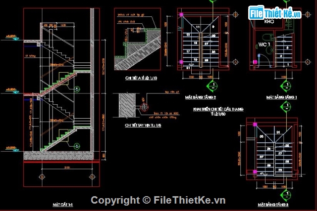 bản vẽ 3 tầng,nhà phố 3 tầng,nhà kích thước 7 x 12m