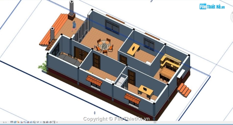 Bản vẽ autocad nhà cấp 4,File cad nhà cấp 4,Mẫu nhà cấp 4 autocad,Nhà cấp 4 file cad