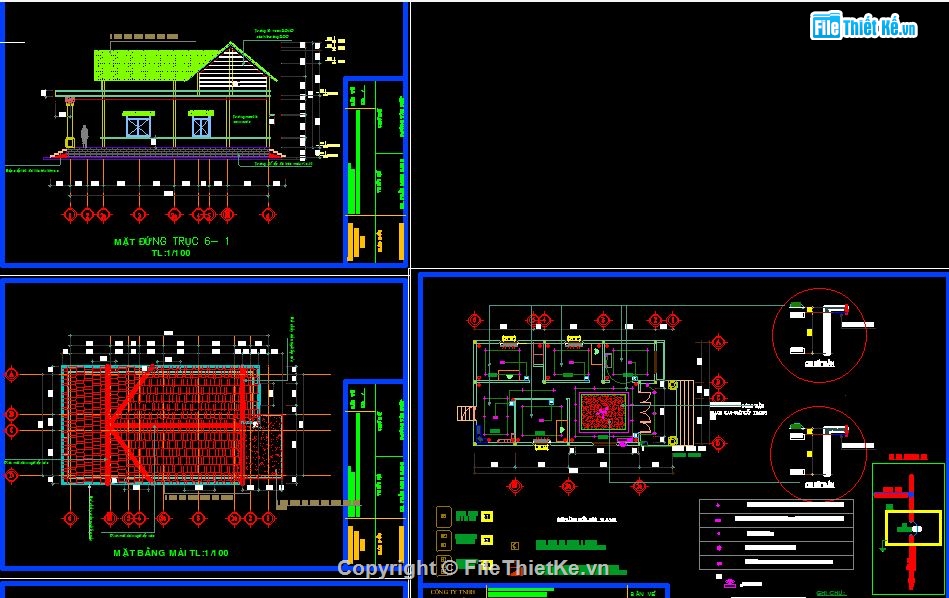 Bản vẽ autocad nhà cấp 4,File cad nhà cấp 4,Mẫu nhà cấp 4 autocad,Nhà cấp 4 file cad