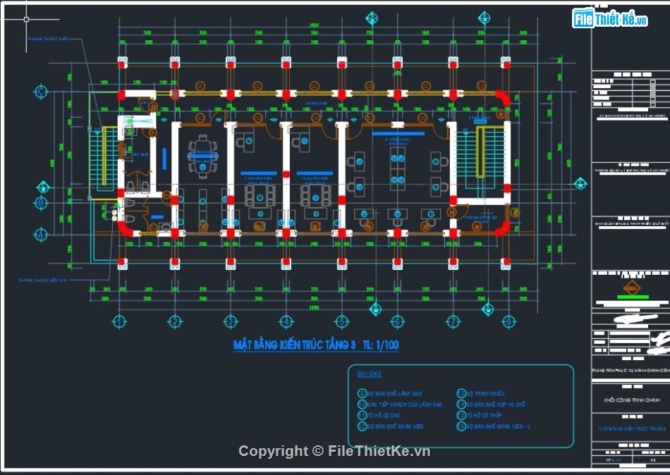 File cad Nhà làm việc 3 tầng,File cad trụ sở làm việc,File cad nhà làm việc hành chính công,File cad Trung tâm hành chính công,thiết kế nhà làm việc,bản vẽ nhà làm việc 3 tầng