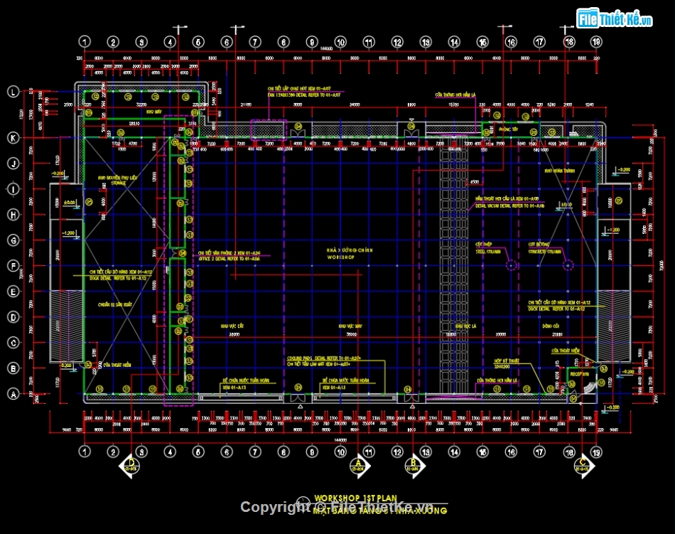 Nhà máy may file cad,Nhà máy may Tuyên Quang,Bản vẽ nhà máy may,Autocad nhà máy may,Nhà máy may file autocad,nhà máy may 144x72m