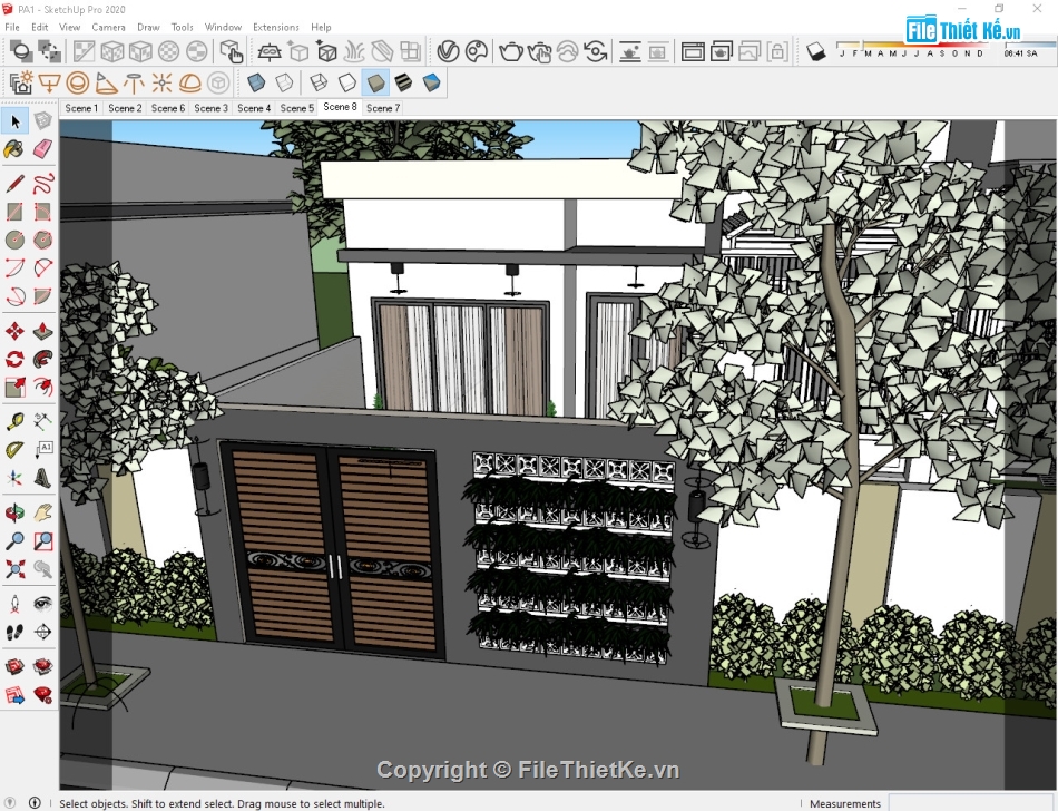 Nhà phố 1 tầng 5x20m,Bản vẽ nhà phố 1 tầng,Autocad nhà phố 1 tầng,Thiết kế nhà phố 1 tầng 5x20m