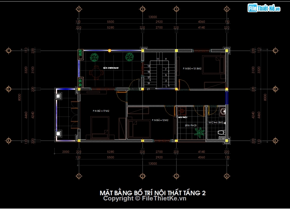 Nhà phố 2 tầng 8x13m,File cad nhà phố 2 tầng,Bản vẽ nhà phố 2 tầng,nhà phố 2 tầng file cad,autocad nhà phố 2 tầng