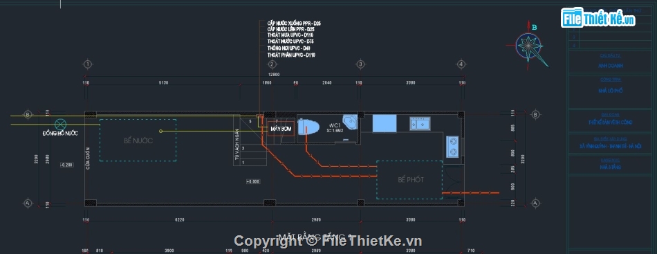 nhà phố 3 tầng file cad,nhà phố 3 tầng 3.2x12.8m,Autocad nhà phố 3 tầng,Bản vẽ nhà phố 3 tầng,Nhà phố 3 tầng file autocad