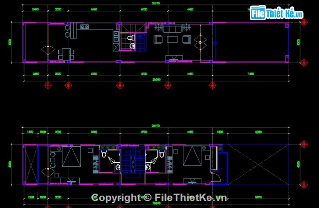 mẫu nhà phố 4 tầng,nhà phố 4 x 26m,nhà đầy đủ chi tiết