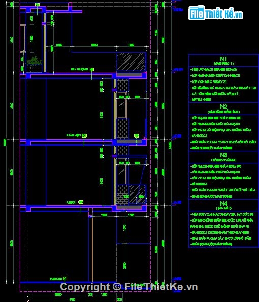 mẫu nhà phố 4 tầng,nhà phố 4 x 26m,nhà đầy đủ chi tiết