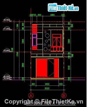 Bản vẽ,Nhà phố,Nhà 2 tầng,Nhà phố 2 tầng,kiến trúc 2  tầng,Autocad