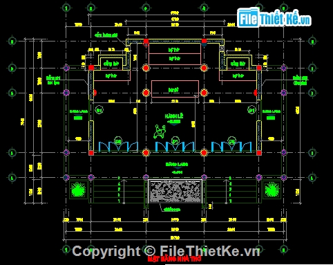 Bản vẽ nhà thờ họ,bản vẽ nhà thờ 4 mái,bản vẽ nhà thờ gia đình,nhà thờ họ 4 mái 7.94x10.75m