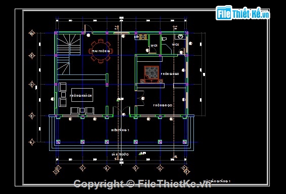 Nhà 2 tầng kết hợp nhà thờ,file cad nhà 2 tầng,nhà 2 tầng 15x12m,bản vẽ autocad nhà 2 tầng,nhà 2 tầng đẹp,file cad nhà thờ đẹp