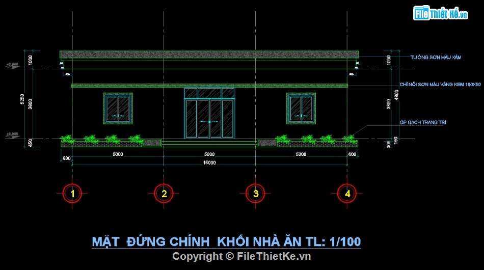Nhà văn phòng file cad,Nhà ăn và nhà văn phòng,Nhà văn phòng 8.5x21m,Nhà ăn 10x18m,File cad nhà văn phòng
