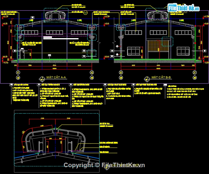 Nhà xưởng cho thuê,File cad nhà xưởng 54x22m,Nhà xưởng file cad,Bản vẽ nhà xưởng file cad,Autocad nhà xưởng