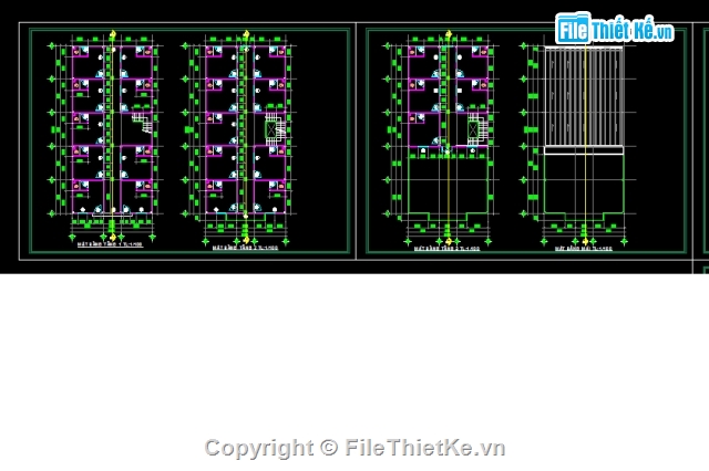 Bản vẽ,Phòng trọ,kiến trúc 3 tầng,Bản vẽ autocad,bản vẽ autocad kiến trúc 3 tầng,Bản vẽ kiến trúc Nhà