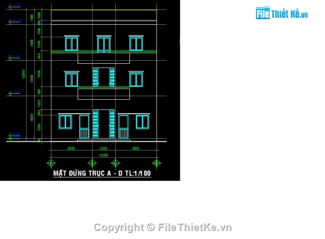 Bản vẽ,Phòng trọ,kiến trúc 3 tầng,Bản vẽ autocad,bản vẽ autocad kiến trúc 3 tầng,Bản vẽ kiến trúc Nhà