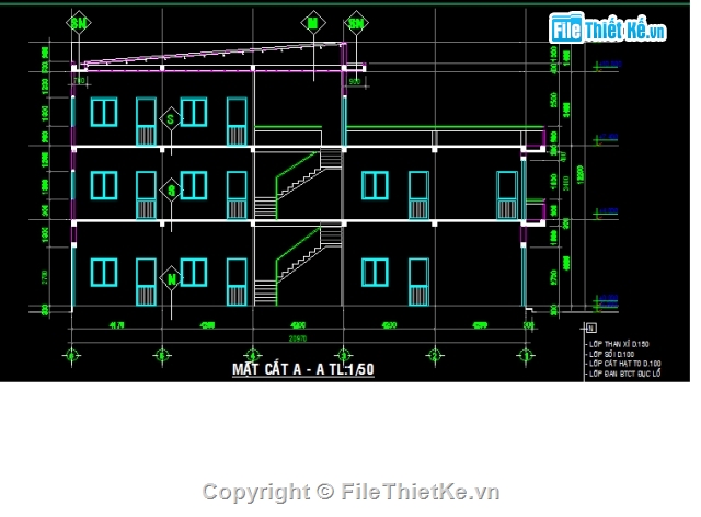 Bản vẽ,Phòng trọ,kiến trúc 3 tầng,Bản vẽ autocad,bản vẽ autocad kiến trúc 3 tầng,Bản vẽ kiến trúc Nhà