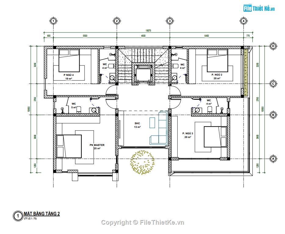 Biệt thự 3 tầng hiện đại,File revit biệt thự 3 tầng,biệt thự 3 tầng 18x10.95m,File autocad biệt thự 3 tầng,biệt thự 3 tầng autocad