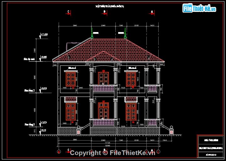 nhà 2 tầng mái nhật,nhà vườn 2 tầng,biệt thự 2 tầng,bản vẽ biệt thự 2 tầng,file sketchup biệt thự 2 tầng,file cad biệt thự 2 tầng